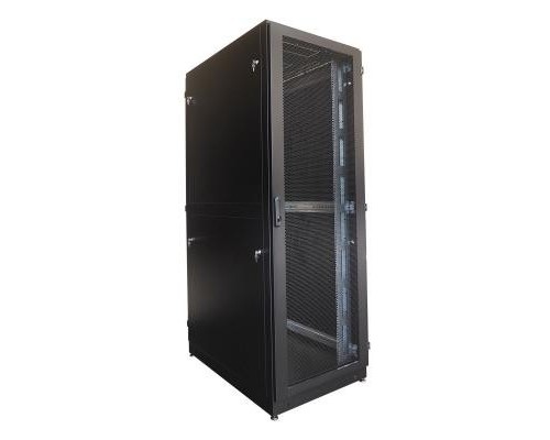 ЦМО Шкаф серверный напольный 42U (800 х 1200) двойные перфорированные двери 2 шт., цвет черный ШТК-М-42.8.12-88АА-9005