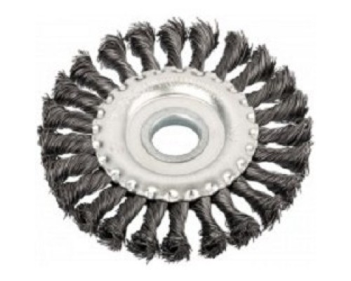FIT Корщетка, тип колесо, посадочный диаметр 22,2 мм, стальная витая проволока 180 мм (MOS) 38932М