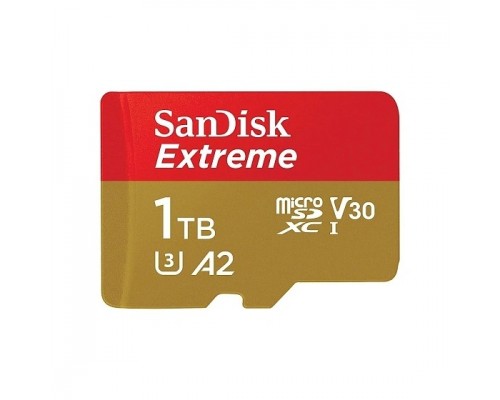 Micro SecureDigital 1TB SanDisk 1024GBEXTREME Class 10, UHS-I, W130, R 190 МБ/с, &lt;SDSQXAV-1T00-GN6MN&gt; без адаптера на SD