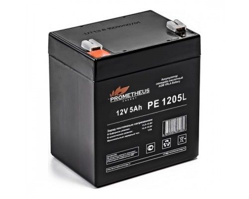 Prometheus Energy PE1205L (12V 5Ah) аккумулятор свинцово-кислотный срок службы 10 лет