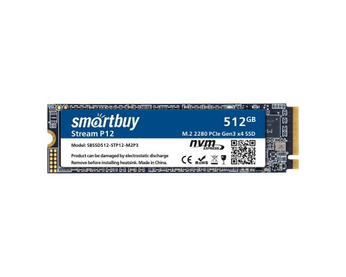 Smartbuy M.2 SSD 512Gb Stream P12 SBSSD512-STP12-M2P3 NVMe PCIe3