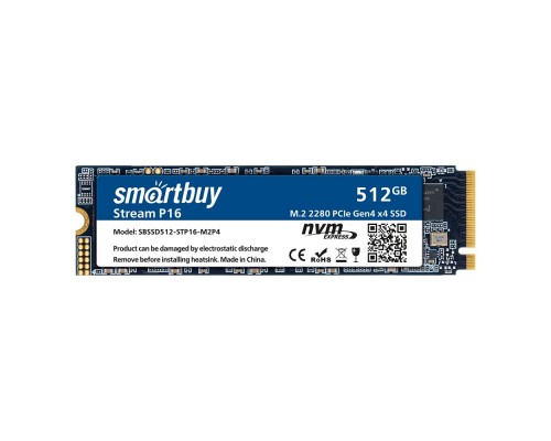 Smartbuy M.2 SSD 512Gb Stream P16 SBSSD512-STP16-M2P4 NVMe PCIe4