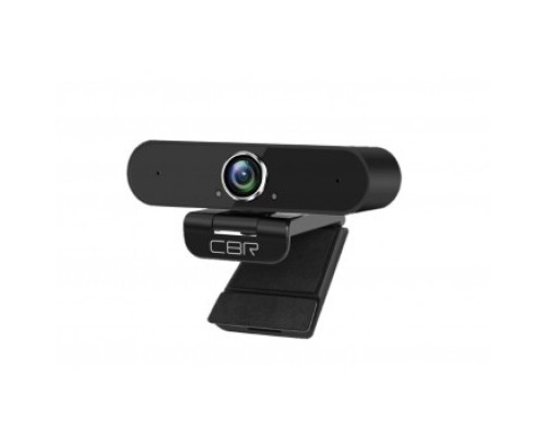 CBR CW 875QHD Black, Веб-камера с матрицей 5 МП, разрешение видео 2560х1440, USB 2.0, встроенный микрофон с шумоподавлением, автофокус, крепление на мониторе, длина кабеля 2 м, цвет чёрный