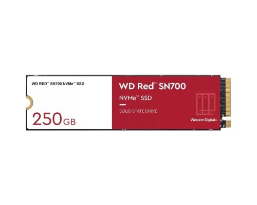 Твердотельный 250GB SSD WD RED SN700 NVMe M.2 PCI-E R3100Mb/s, W1600MB/s WDS250G1R0C