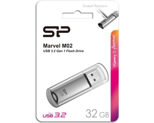 Silicon Power 32Gb Marvel M02, USB 3.0, Серебро
