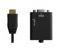 Exegate EX294719RUS Кабель-переходник HDMI-VGA ExeGate EX-HDMIM-VGAM-3.5JackS-1.8 (19M/15M+3.5mm Jack M, 1,8м) Преобразователь цифрового HDMI сигнала в VGA видео и стерео-аудио