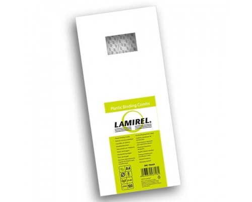Пружины для переплета пластиковые Lamirel, 10 мм. Цвет: белый, 100 шт в упаковке (LA-78670)