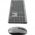 + мышь Oklick 300M клав:серый мышь:серый/черный USB беспроводная slim 1488402