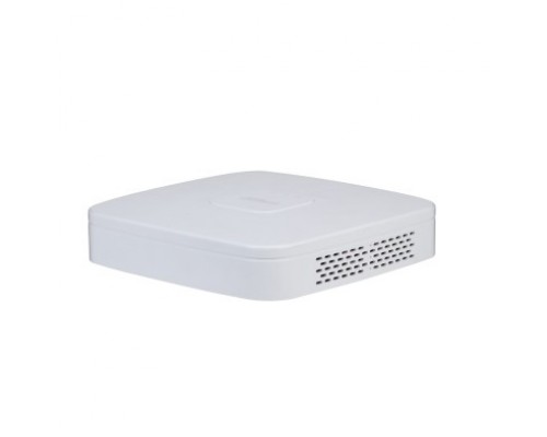 DAHUA DHI-NVR2104-P-I2 4-канальный IP-видеорегистратор с PoE, 4K и H.265+, видеоаналитика, входящий поток до 80Мбит/с, 1 SATA III до 10Тбайт