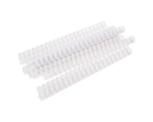 Пружины для переплета пластиковые Lamirel, 19 мм. Цвет: белый, 100 шт в упаковке.