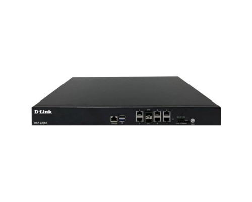 D-Link DSA-2208X/A1A Сервисный маршрутизатор с 6 настраиваемыми портами 10/100/1000Base-T и 2 портами 10GBase-X SFP+