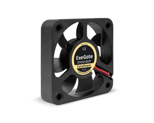 Exegate EX283366RUS Вентилятор 12В DC ExeGate ExtraPower EP05010S2P (50x50x10 мм, Sleeve bearing (подшипник скольжения), 2pin, 6500RPM, 36dBA)