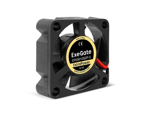 Exegate EX295191RUS Вентилятор 5В DC ExeGate ExtraPower EP03010S2P-5 (30x30x10 мм, Sleeve bearing (подшипник скольжения), 2pin, 12000RPM, 33dBA)