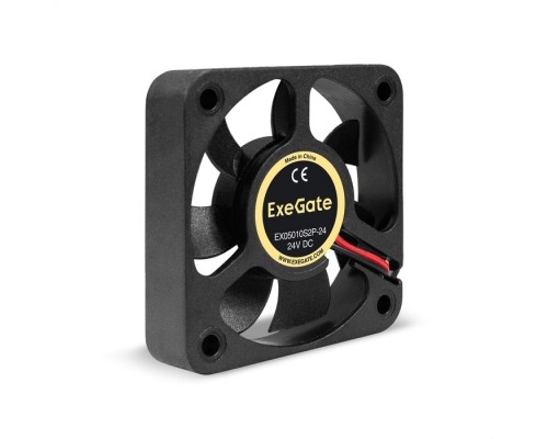 Exegate EX295202RUS Вентилятор 24В DC ExeGate EX05010S2P-24 (50x50x10 мм, Sleeve bearing (подшипник скольжения), 2pin, 7000RPM, 39dBA)
