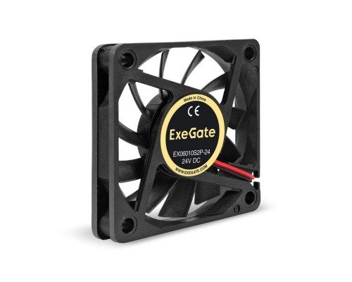Exegate EX295203RUS Вентилятор 24В DC ExeGate EX06010S2P-24 (60x60x10 мм, Sleeve bearing (подшипник скольжения), 2pin, 3000RPM, 24.1dBA)