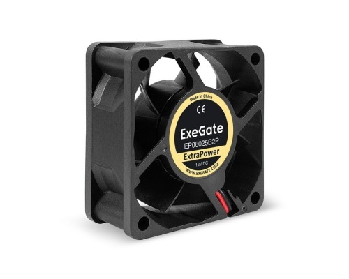 Exegate EX295229RUS Вентилятор 12В DC ExeGate ExtraPower EP06025B2P (60x60x25 мм, 2-Ball (двойной шарикоподшипник), 2pin, 4500RPM, 31dBA)