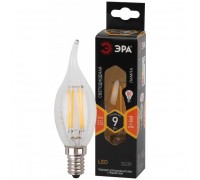 ЭРА Б0047003 Лампочка светодиодная F-LED BXS-9W-827-E14 Е14 / Е14 9Вт филамент свеча на ветру теплый белый свет