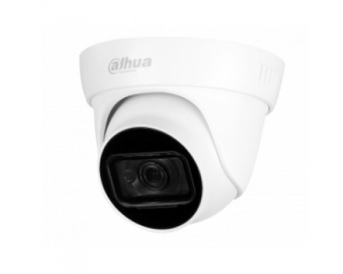 DAHUA DH-IPC-HDW1230T1P-0280B-S5 Уличная турельная IP-видеокамера 2Мп, 1/2.8” CMOS, объектив 2.8мм, ИК-подсветка до 30м, IP67, корпус: пластик