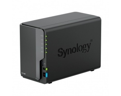 Synology DS224+ Сетевое хранилище DC 2,0GhzCPU/2GB(upto6)/RAID0,1/up to 2HDDs SATA(3,5 2,5)/2xUSB3.2/2GigEth/iSCSI/2xIPcam(up to 25)/1xPS /1YW (repl DS220+)