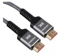 Кабель интерфейсный HDMI-HDMI VCOM ACG859A-1.0 19M/M,ver. 2.1 8KX60Hz (Econom) оплетка 1m iOpen