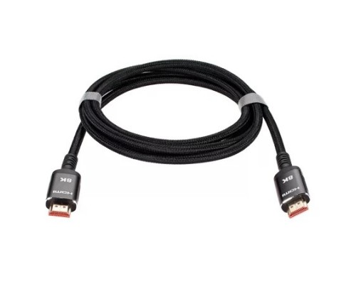 Кабель интерфейсный HDMI-HDMI VCOM ACG859B-2.0 19M/M,ver. 2.1 8KX60Hz (Econom) оплетка 2m iOpen