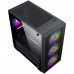 Gamemax Aero Mini mATX case, black, w/o PSU, w/1xUSB3.0+1xUSB2.0, w/3x12cm ARGB front fans GMX-12-Rainbow-D), w/1x12cm ARGB rear fan (GMX-12-Rainbow-D)