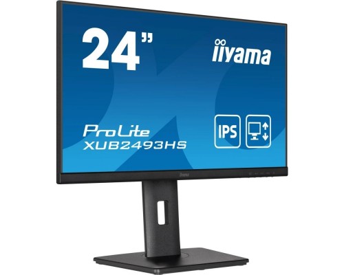 LCD IIYAMA 23.8 XUB2493HS-B5 черный IPS 1920x1080 75Hz 4ms 178/178 250cd 1000:1 8bit(6bit+FRC) 2x2W Pivot VESA