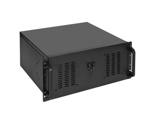 Exegate EX295480RUS Серверный корпус ExeGate Pro 4U350-02 &lt;RM 19, высота 4U, глубина 350, без БП, 2*USB&gt;