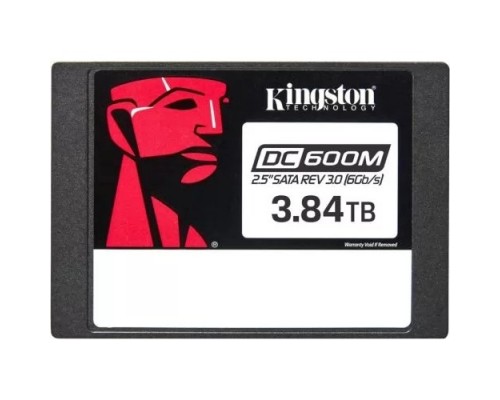 Твердотельный / Kingston SSD DC600M, 3840GB, 2.5 7mm, SATA3, 3D TLC, R/W 560/530MB/s, IOPs 94 000/59 000, TBW 7008, DWPD 1 (5 лет) (SEDC600M/3840G)
