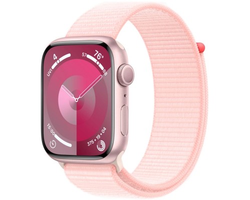 Apple Watch Series 9 GPS 41mm Pink Aluminium Case with Light Pink Sport Loop MR953ZP/A