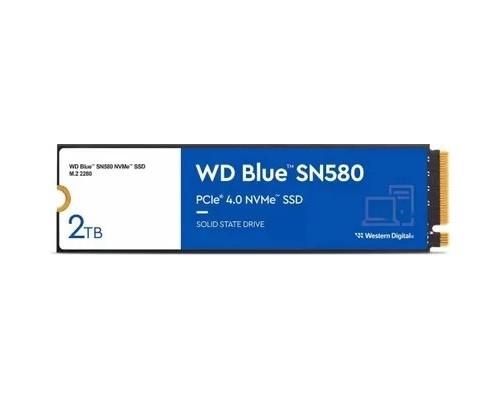 WD SSD Blue SN580 NVMe, 2000GB, M.2(22x80mm), NVMe, PCIe 3.0 x4, 3D TLC, WDS200T3B0E