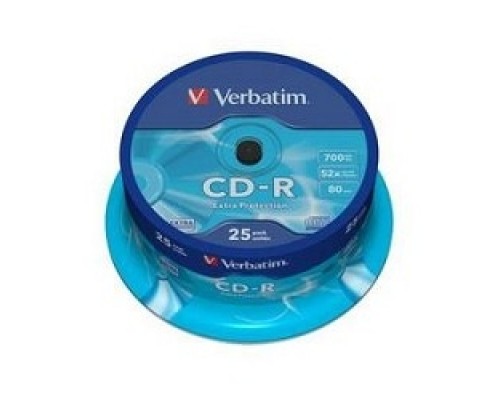Verbatim и CD-R 25 шт. 52-x 700Mb, Cake Box (43432) 1/25