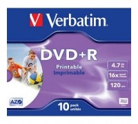 43508 и DVD+R Verbatim 16-x, 4.7 Gb, Printable (Jewel Case, 10шт.) 1/10
