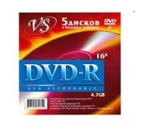 и VS DVD-R 4.7Gb, 16x (конверт 5шт.) 1/5