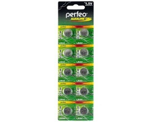 Perfeo LR44/10BL Alkaline Cell 357A AG13 (10 шт. в уп-ке) 1/10