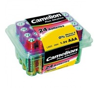 Camelion LR03 Plus Alkaline PB-24 (LR03-PB24, батарейка,1.5В) (24 шт. в уп-ке) 1/24