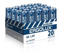 Ergolux.. LR6 Alkaline BP20 ( LR6 BP20, батарейка,1.5В) (20 шт. в уп-ке) 1/20